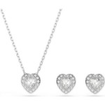 Swarovski smykkesett Ariana Grande x Swarovski set Mixed cuts, Heart, White, Rhodium plated - 5720849