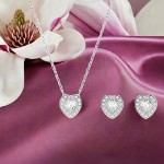 Swarovski smykkesett Ariana Grande x Swarovski set Mixed cuts, Heart, White, Rhodium plated - 5720849