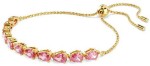 Swarovski armbånd Matrix bracelet Pear cut, Pink, Gold-tone plated - 5707187