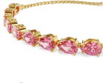 Swarovski armbånd Matrix bracelet Pear cut, Pink, Gold-tone plated - 5707187