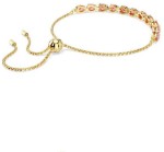 Swarovski armbånd Matrix bracelet Pear cut, Pink, Gold-tone plated - 5707187