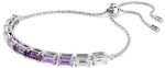 Swarovski armbånd Matrix Tennis bracelet Baguette cut, Purple, Rhodium plated - 5707199