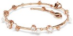 Swarovski armbånd Constella Tennis bracelet Crystal pearl, Round cuts, White, Rose gold-tone plated - 5729505