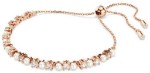 Swarovski armbånd Matrix Tennis bracelet Crystal pearl, Round cuts, White, Rose gold-tone plated - 5729506