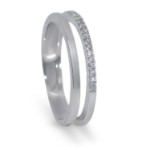 Diamantring i 14kt gull med diam. 0,08 ct W-SI - bur537021