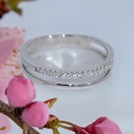 Diamantring i 14kt gull med diam. 0,08 ct W-SI - bur537021