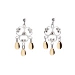 Øyrepynt, kvit/forgylt. Graffer - 251511