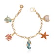 Armbånd i sølv forgylt med charms - 3020819