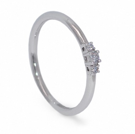 Diamantring i 14 kt gull med diamanter 0,09 ct W-Si - 6550009 Diamantring i 14 kt gull med diamanter 0,09 ct W-Si - 6550009