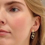 Diamant øredobber i 14kt gull med diamanter 0,016 ct W-Si - bur738128