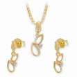 Diamantsett i gult gull 14 kt - BUR242735/738128