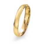 Giftering i gult gull 14kt, 3 mm, modell 167. RUBIN - 1230