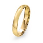 Giftering i gult gull 14kt, 3.5 mm, modell 167. RUBIN - 1235