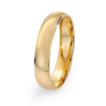 Giftering i gult gull 14kt, 4 mm, modell 167. RUBIN - 1240
