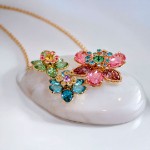 Swarovski smykke Idyllia Mixed cuts, Flower, Multicolored, Gold-tone plated - 5721668
