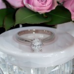 Diamantring forlovelsesring med oval diam. 0,50 ct i 14kt gull. Leticia - 1800705000