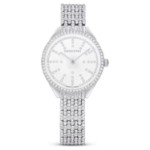 Swarovski klokke Attract Swiss Made, Full pavé, Crystal bracelet, Silver tone, Stainless steel - 5644062