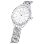 Swarovski klokke Attract Swiss Made, Full pavé, Crystal bracelet, Silver tone, Stainless steel - 5644062