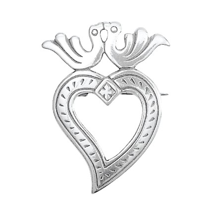 Brosje Blåne kvit, liten - 569343 Brosje Blåne kvit, liten - 569343