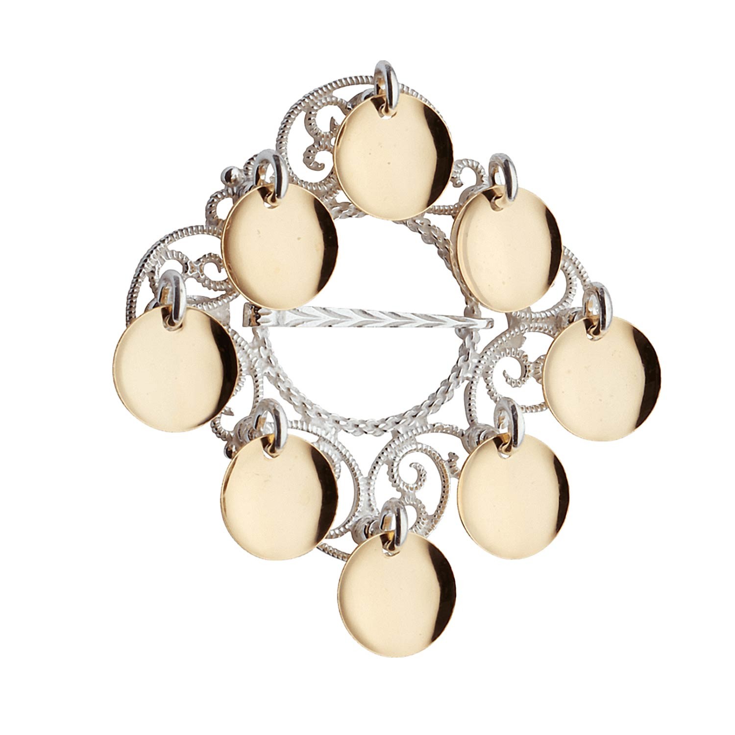 Barnesølje i hvit og forgyt sølv - 176500