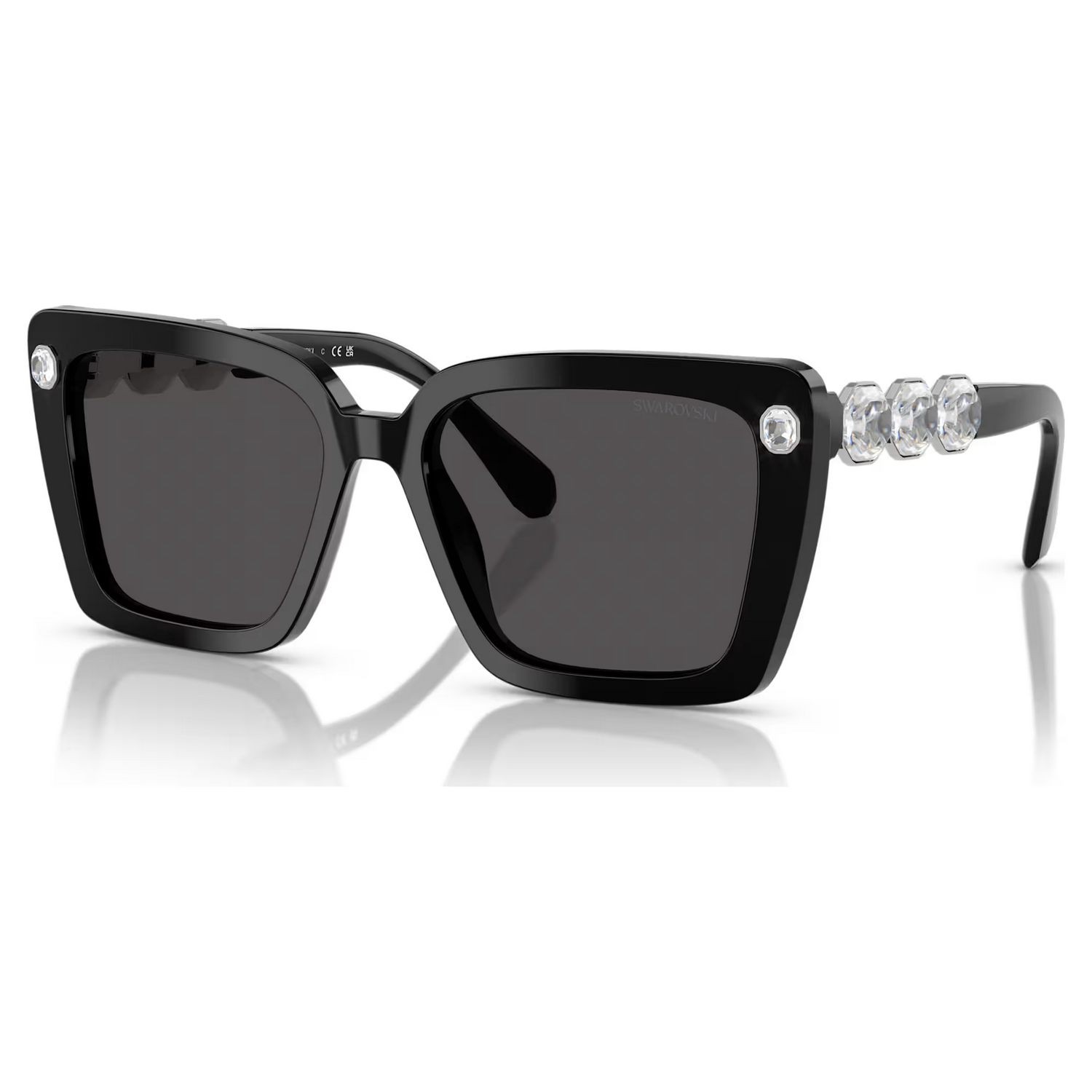 Swarovski sunglasses Square shape, SK6032, Black - 5732335