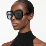 Swarovski solbriller Oversized, Square shape, SK6001, Black