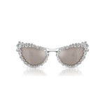 Swarovski solbriller 2 in 1 clip-on Statement, Cat-eye shape, SK7011, White - 5679552