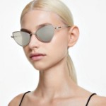 Swarovski solbriller 2 in 1 clip-on Statement, Cat-eye shape, SK7011, White - 5679552