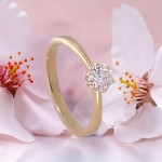 Diamantring forlovelsesring Frøya 0,50 ct River (D)-Si1 - 3106050