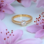 Diamantring forlovelsesring Frøya 0,50 ct River (D)-Si1 - 3106050