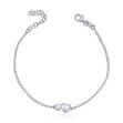 Armbånd med hjerte i rhodinert sølv 925 - 3037817