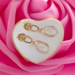 Diamantøredobber i 14 kt gull med 0,03 ct W-Si - BUR738162