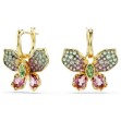 Swarovski øredobber Idyllia drop earrings Mixed cuts, Pavé, Butterfly, Multicolored, Gold-tone plated - 5709953