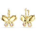 Swarovski øredobber Idyllia drop earrings Mixed cuts, Pavé, Butterfly, Multicolored, Gold-tone plated - 5709953