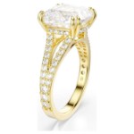 Swarovski Stilla cocktail ring Square cut, White, Gold-tone plated - 5693501