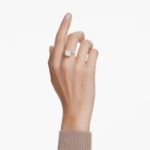 Swarovski Stilla cocktail ring Square cut, White, Gold-tone plated - 5693501