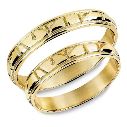 Gifteringer i gult gull  14kt,  3,5 mm. SNORRE– 60435 Gifteringer i gult gull  14kt,  3,5 mm. SNORRE– 60435
