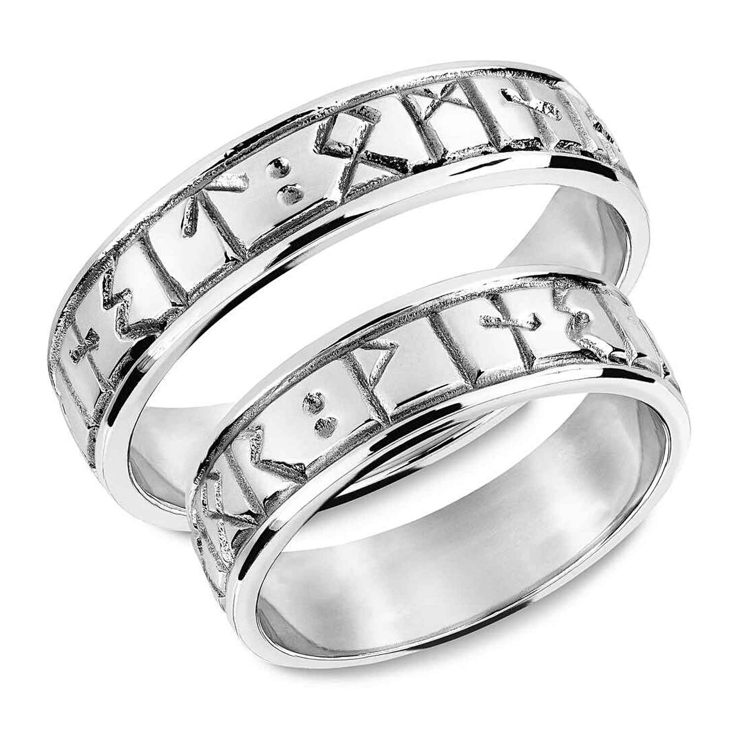 Gifteringer i hvitt gull  14kt,  5,5 mm. SNORRE– 61955