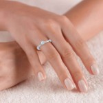 Diamantring forlovelsesring 0,40 ct i 14kt gull. Melina. -18011040