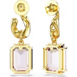 Swarovski øredobber Millenia drop earrings Octagon cut, Purple, Gold-tone plated - 5694784