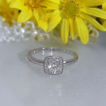 Diamantring med 0.46 ct,  hvitt gull 18 kt - 159140hvg