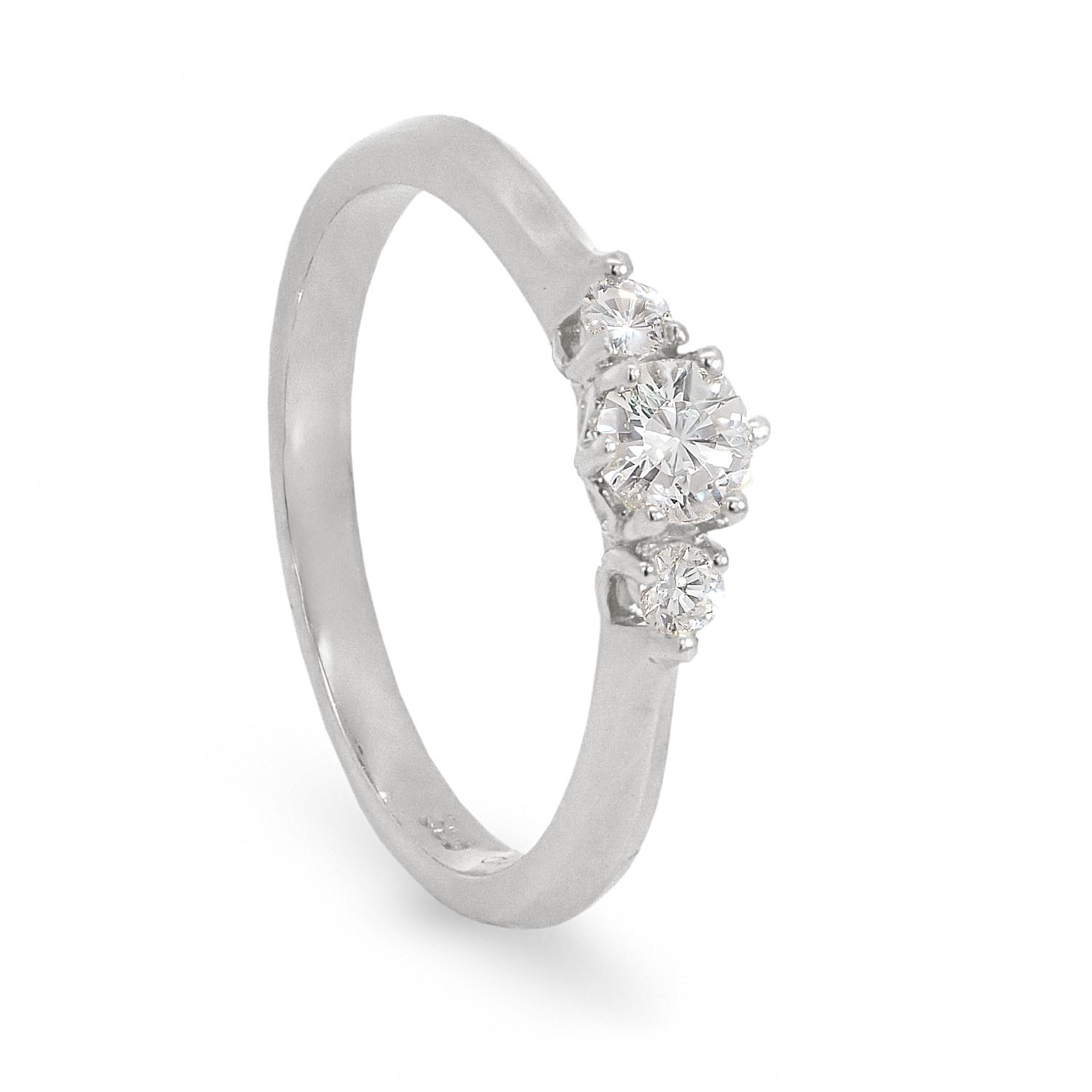 Diamantring i hvitt gull 0.32 ct. TW-Si - coc5000549hv