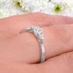 Diamantring i hvitt gull 0.32 ct. TW-Si - coc5000549hv