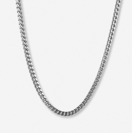 Herrekjede IGGY firkantet i stål 42 cm / 3 mm - 366462 Herrekjede IGGY firkantet i stål 42 cm / 3 mm - 366462