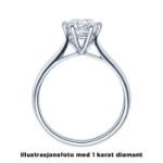 Diamantring forlovelsesring 0,30 ct i 14kt gull.  Leticia - 18007030