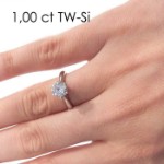 Enstens diamantring Leticia med 0,70 ct i 14kt gull. TW-Si. -18007070