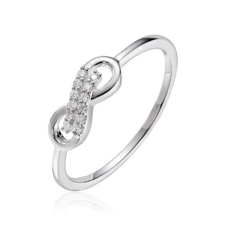 Diamantring Evighet i 14kt hvitt gull med 0,06 ct W-Si - 57530 Diamantring Evighet i 14kt hvitt gull med 0,06 ct W-Si - 57530