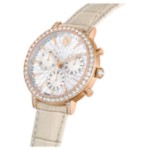 Swarovski klokke Matrix Tennis Chrono watch, Swiss Made, Leather strap, Beige, Rose gold-tone finish - 5702849