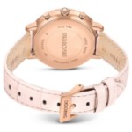 Swarovski klokke Matrix Tennis Chrono watch Swiss Made, Leather strap, Pink, Rose gold-tone finish - 5698300