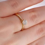 Forlovelsesring  med lab grown diamant 0,50 ct  River (E) VS i gult gull. Leticia - 18007050LG-gg